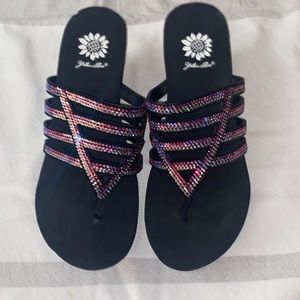 Yellow Box flip flops